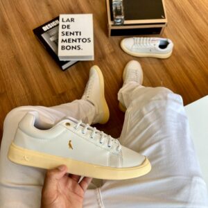 Tênis RSV Logo Masculino Premium Branco/Creme.