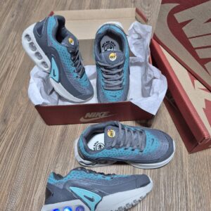 Tênis NK Air Max Dn Supreme Led Infantil Grafite/Azul.